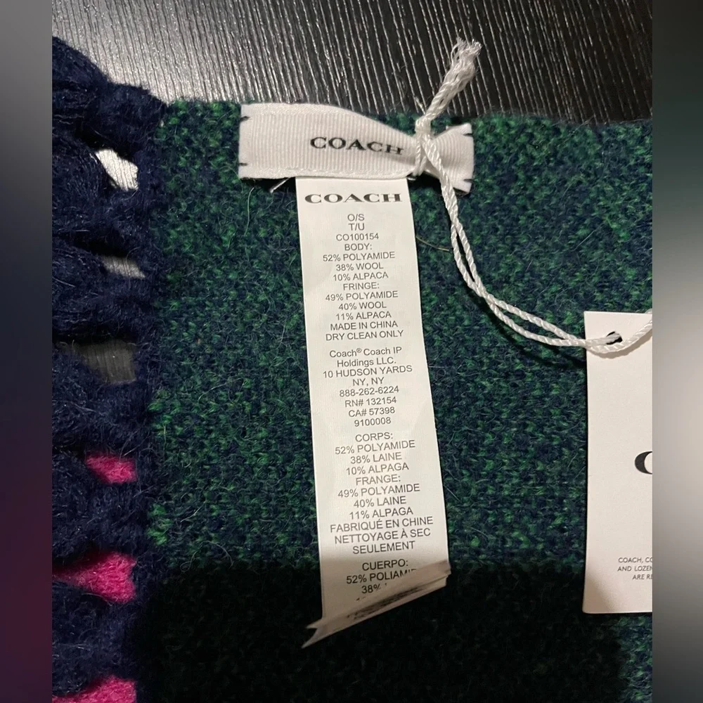 COACH Women's Colorblocked Ombré Knit Scarf- Size:O/S - Picture 6 of 8